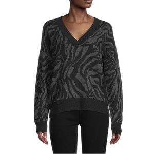 NAADAM Zebra Print Wool Cashmere Sweater size large